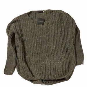 NWT JLUXLABEL Silver Confetti Woven Sweater Top